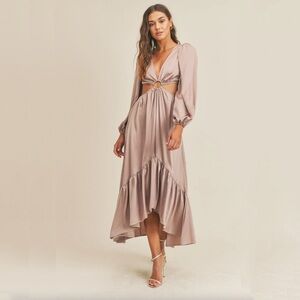 MABLE satin cut out maxi dress - size M